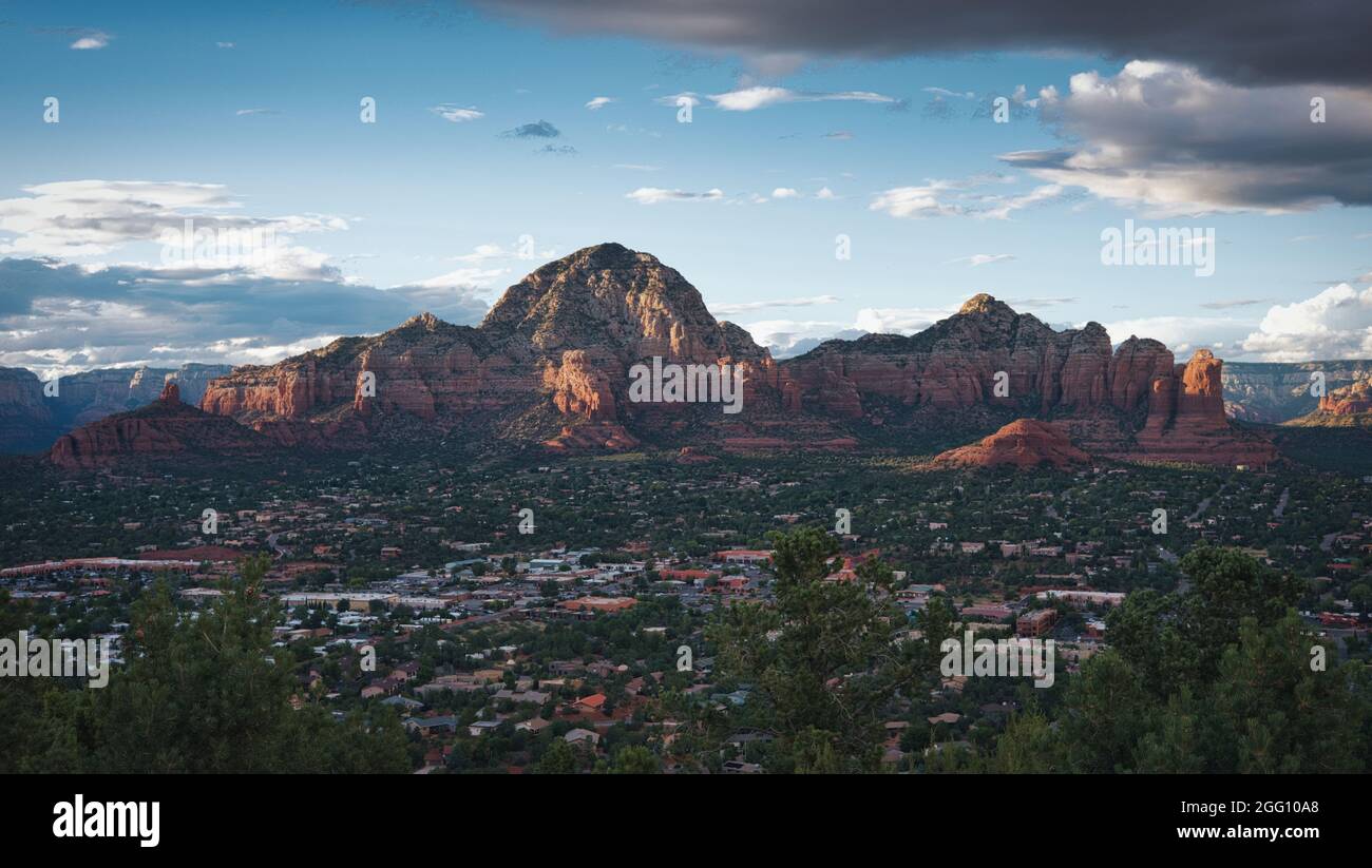 Foto del paesaggio os Sedona Arizona. Vista della mesa. Foto Stock