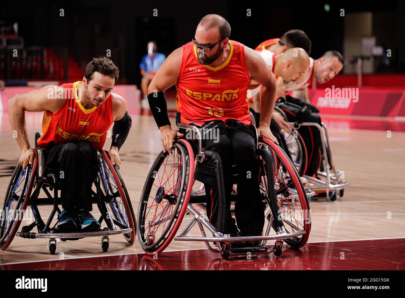 Tokyo, Giappone, 28 agosto 2021, Tokyo 2020 Paralimpic games, Wheelchair Basketball. Spagna e Turchia. GARCIA PEREIRO Asier Foto Stock