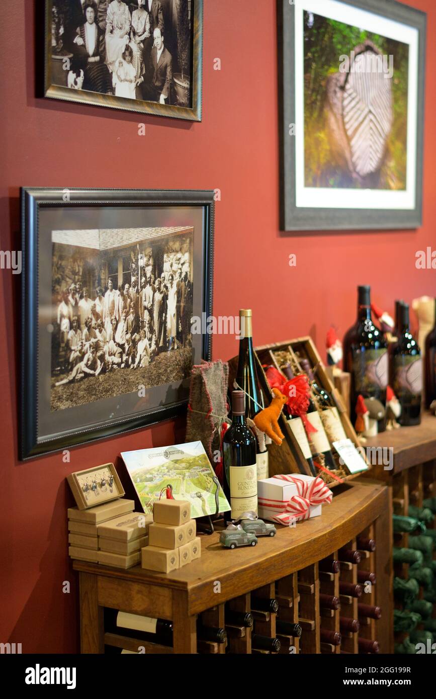 La Gundlach Bundschu Winery, la più antica azienda vinicola della California a conduzione familiare (1858), Sonoma CA Foto Stock