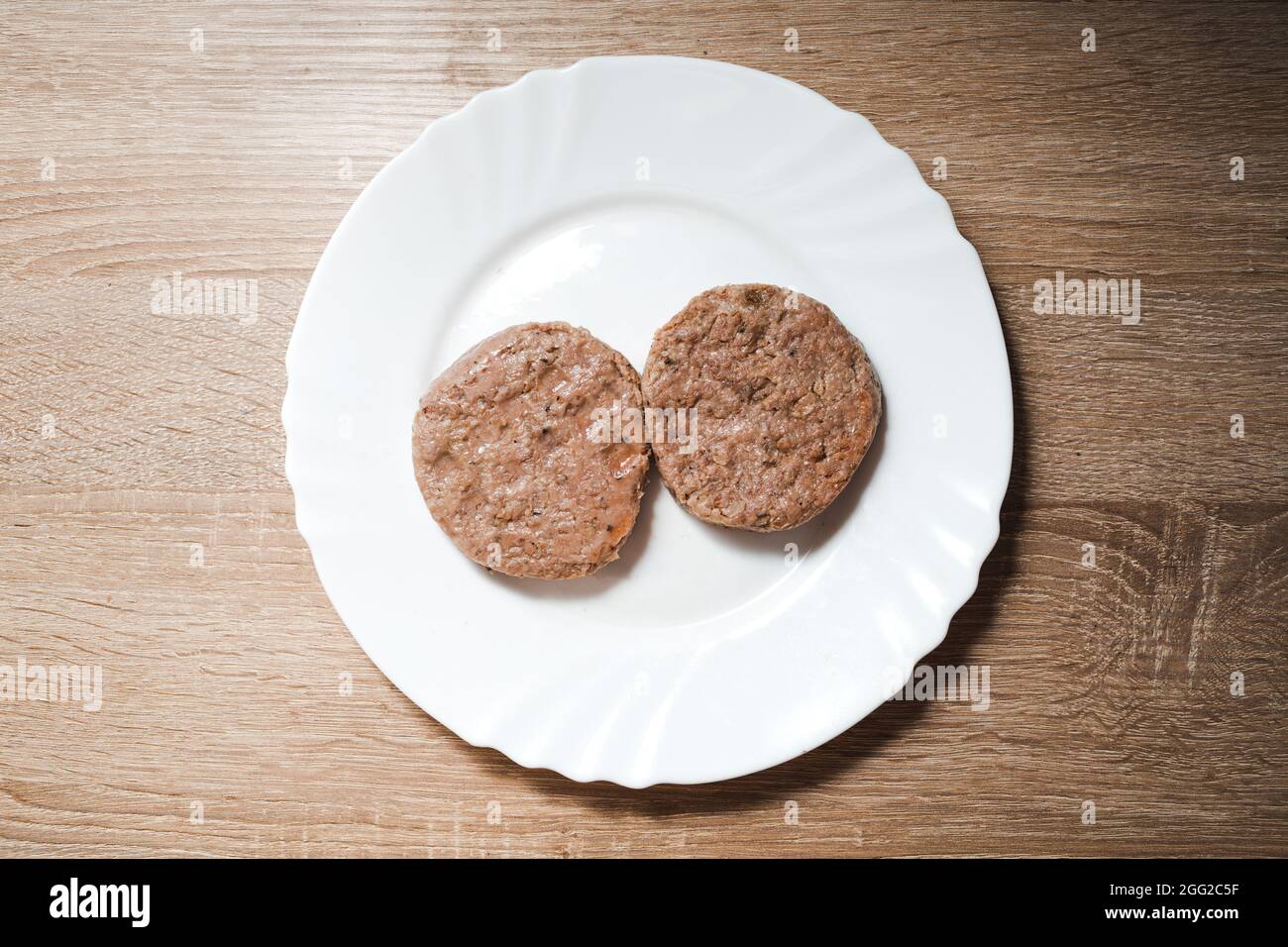 Pianta a base di carne di soia cutlet piatto sano. Foto Stock