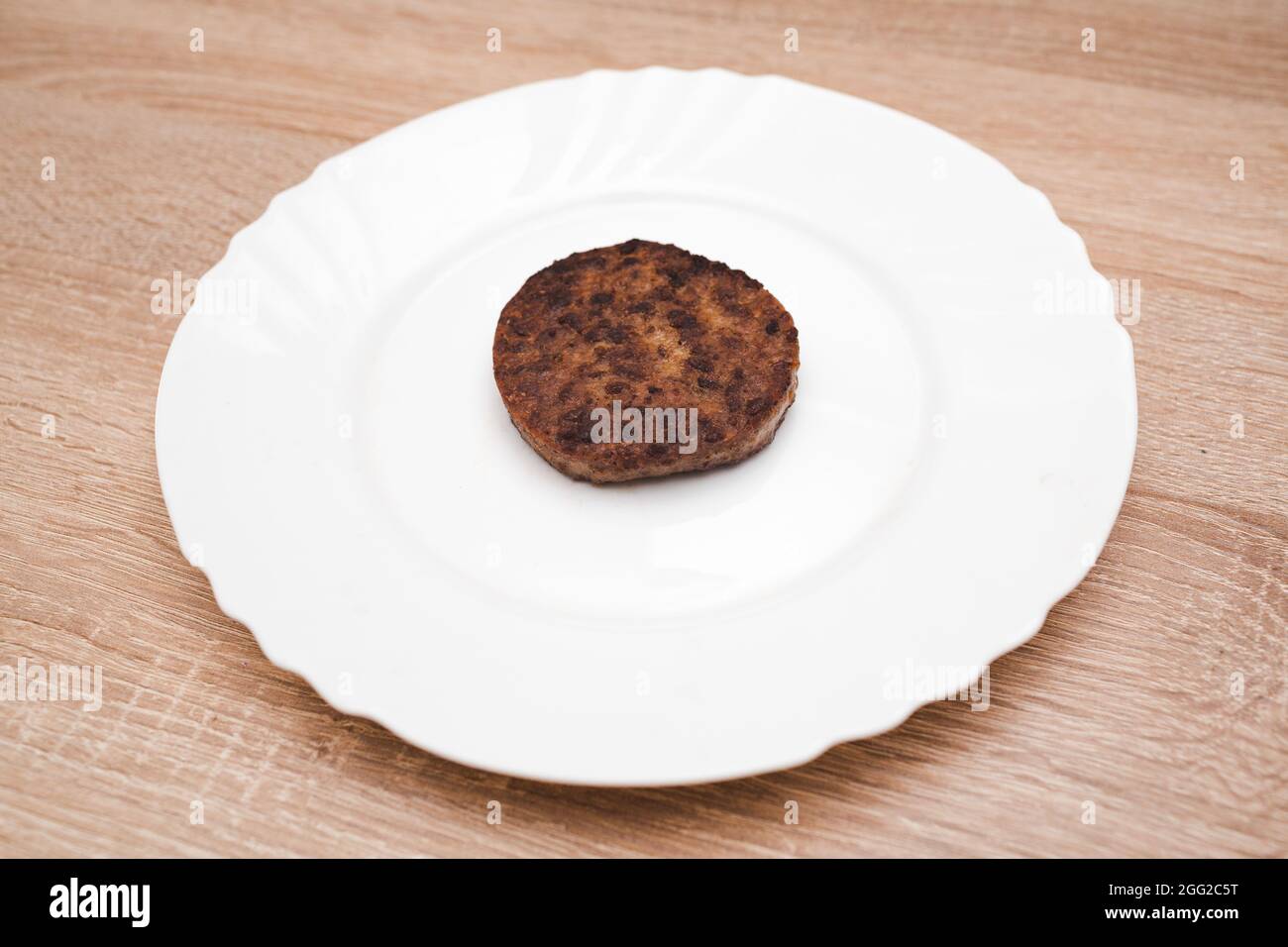 Pianta a base di carne di soia cutlet piatto sano. Foto Stock