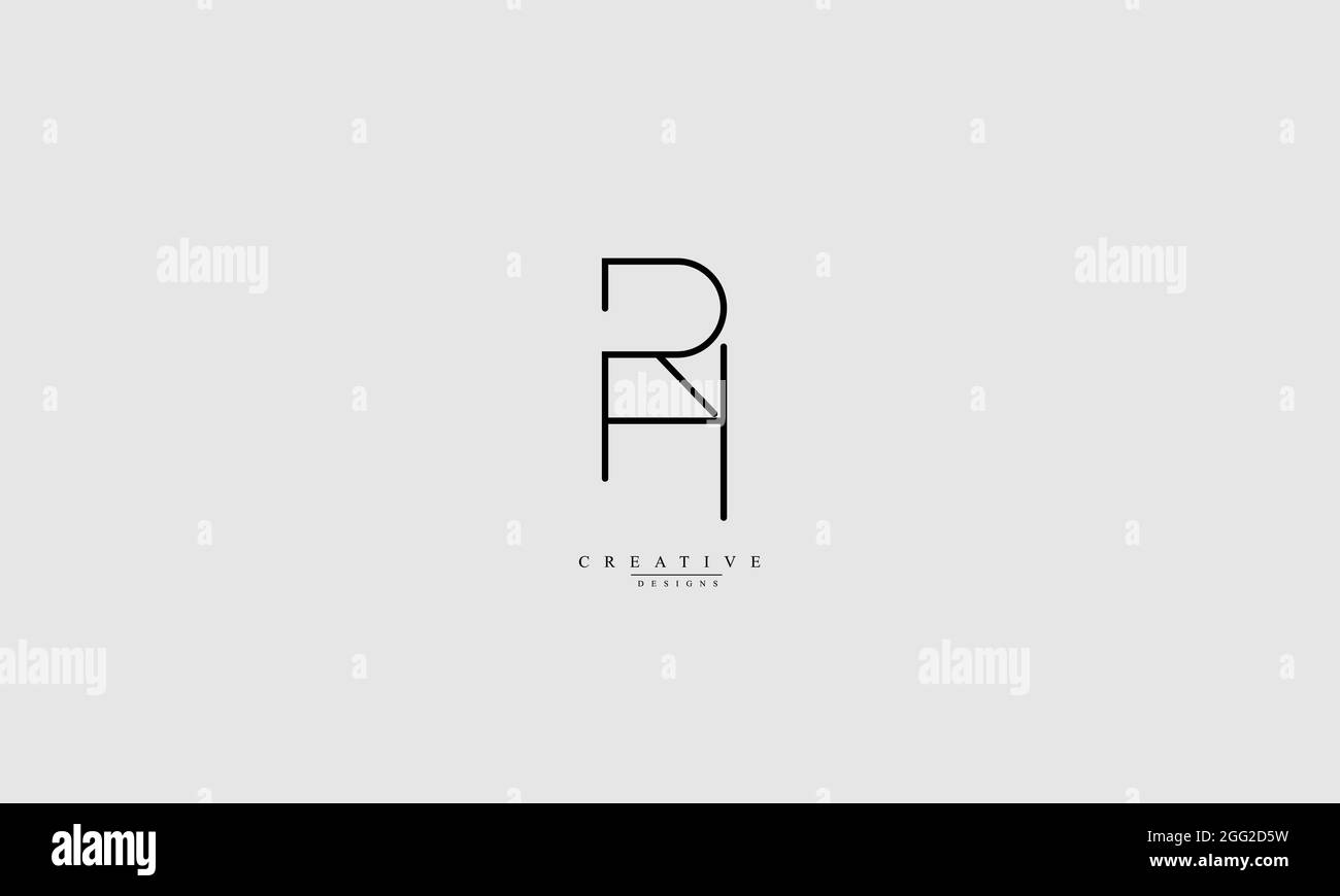 Logo del vettore RH HR R H. Illustrazione Vettoriale