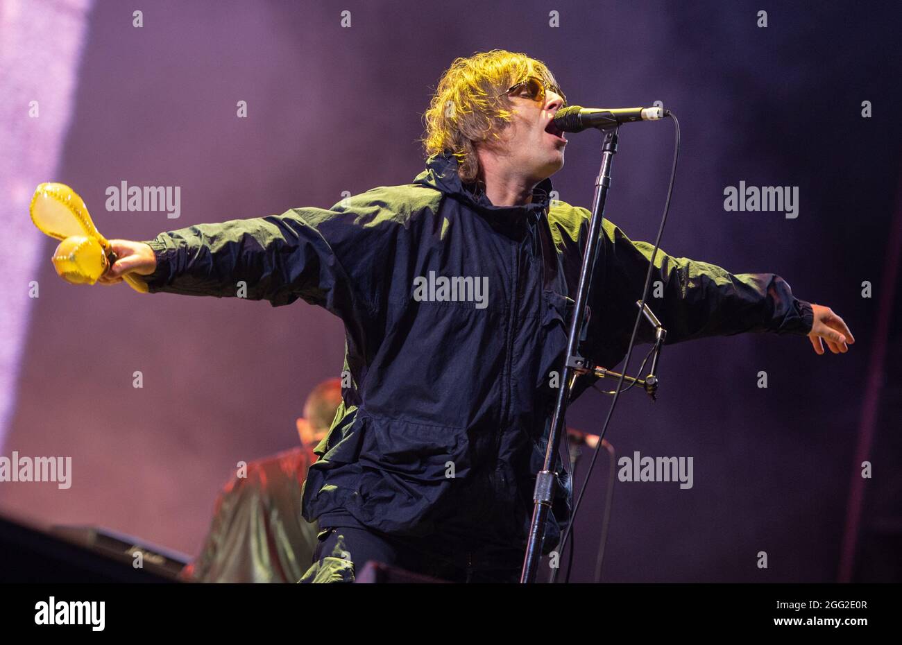 Leeds, Regno Unito, 27 agosto 2021. Foto Liam Gallagher al Leeds Festival. Credit Katja Ogrin/Alamy Foto Stock
