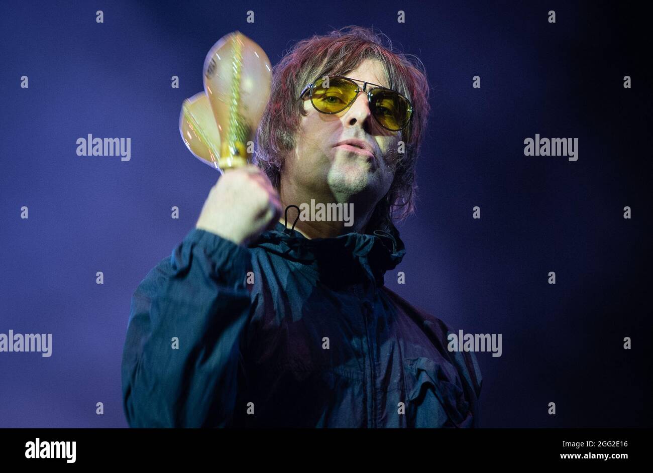 Leeds, Regno Unito, 27 agosto 2021. Foto Liam Gallagher al Leeds Festival. Credit Katja Ogrin/Alamy Foto Stock