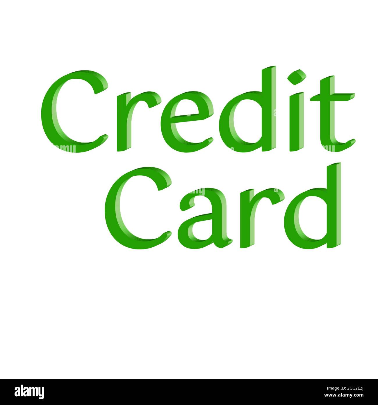 Lettera carta di debito e carta di credito 3d colorato sfondo 3D astratto bianco Foto Stock