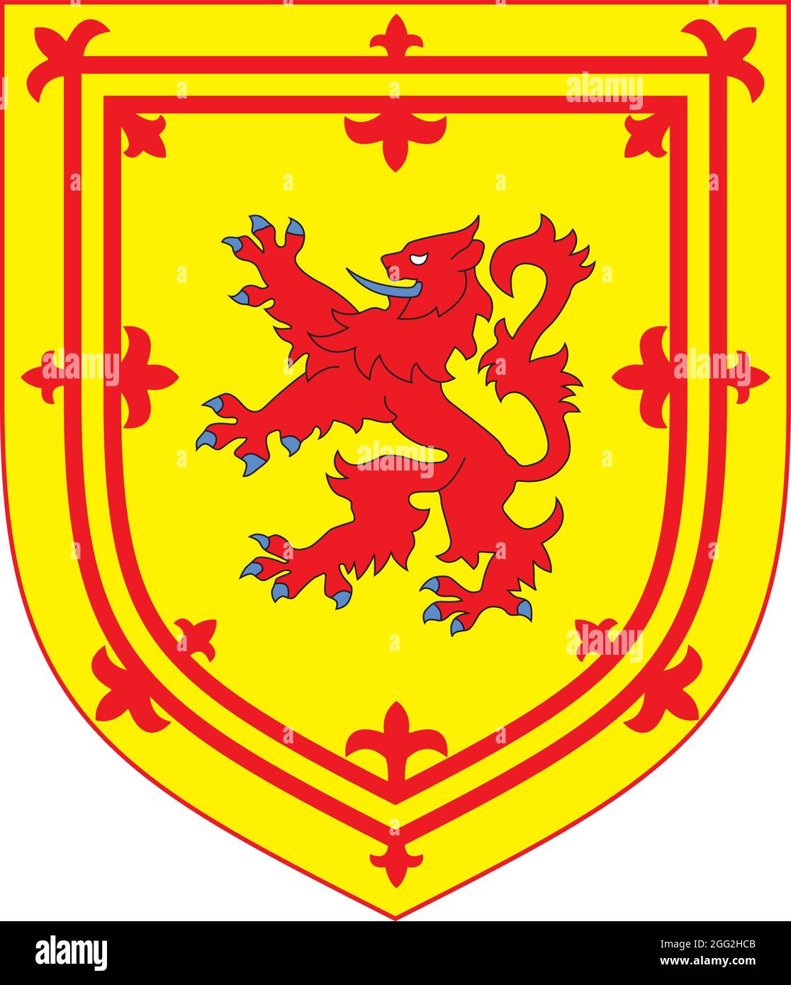 L'ex stemma reale ufficiale della Scozia Illustrazione Vettoriale