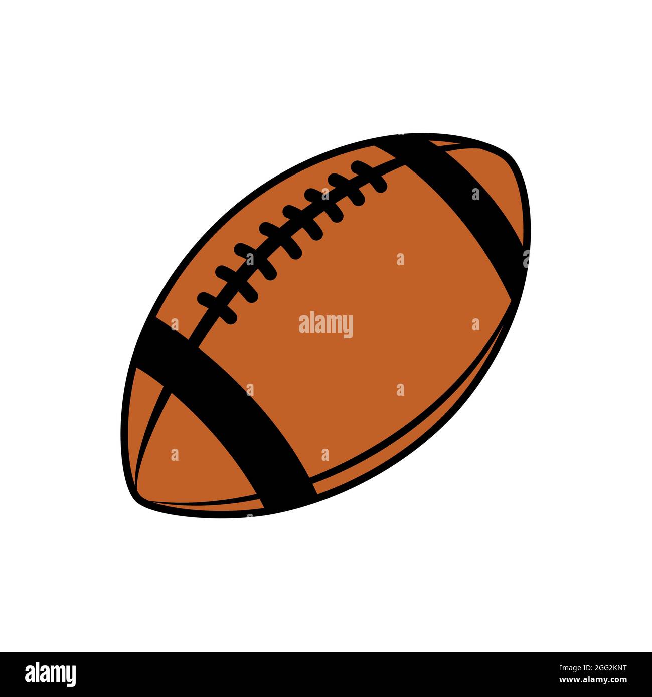 Calcio americano, icona vettore palla di rugby. Illustrazione Vettoriale