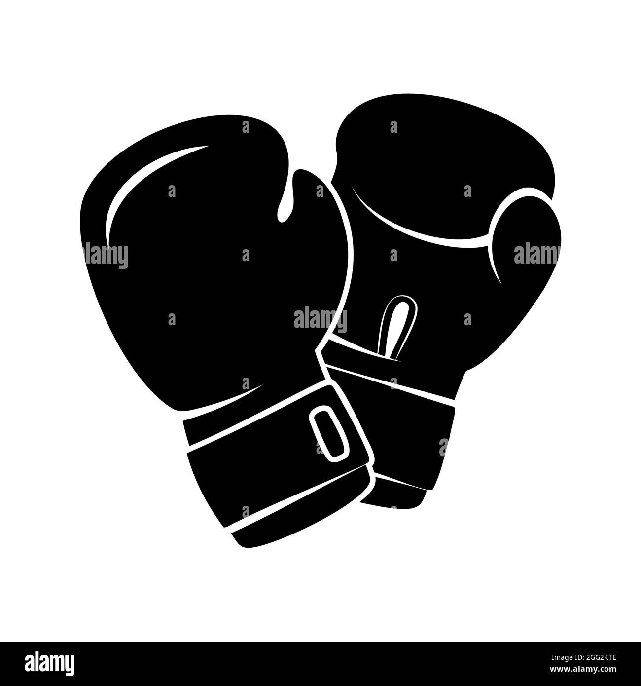 Icona dei guanti da boxe, illustrazione vettoriale. Illustrazione Vettoriale