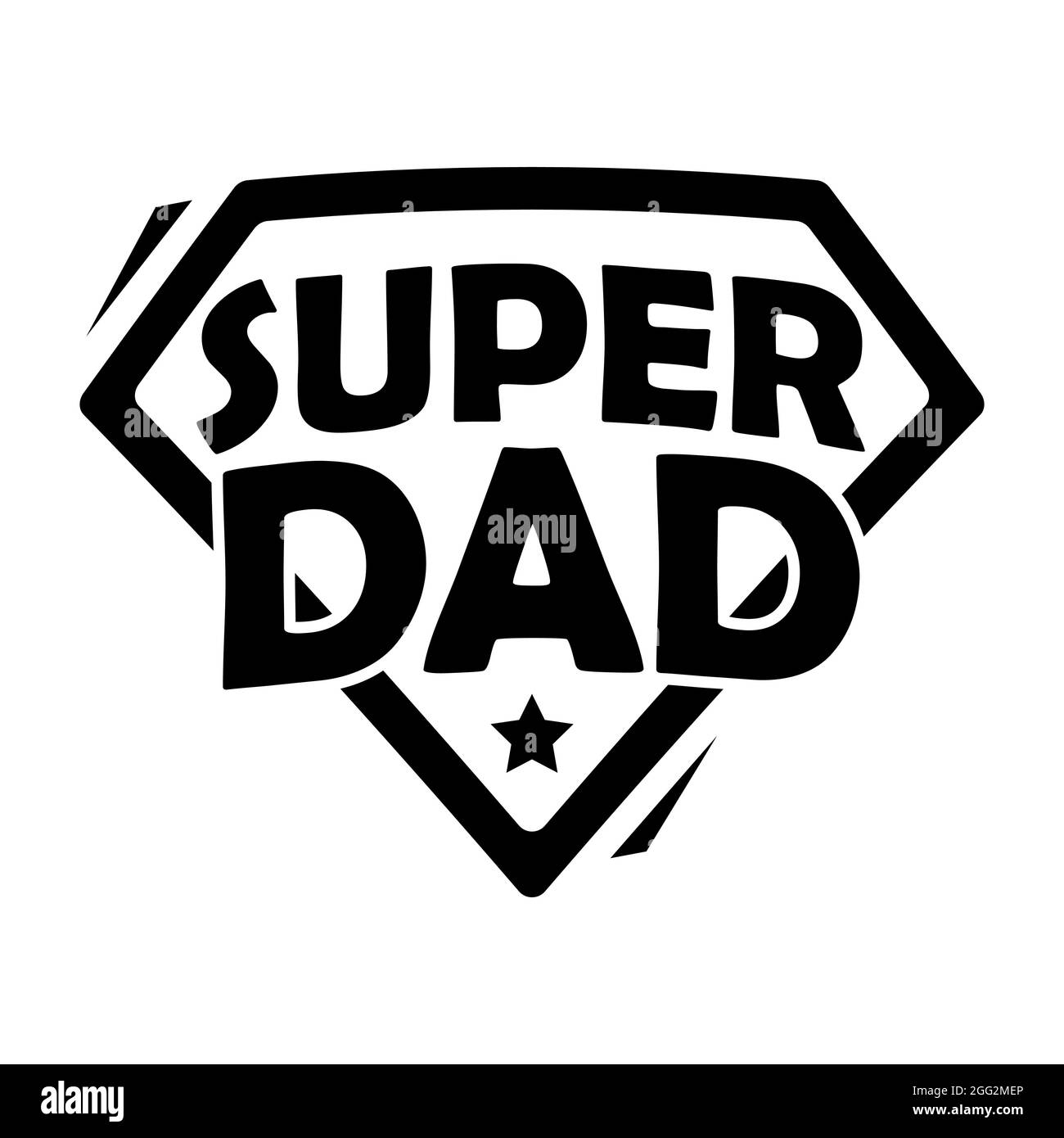 Super papà. Father's day, emblema supereroe, design vettoriale. Illustrazione Vettoriale