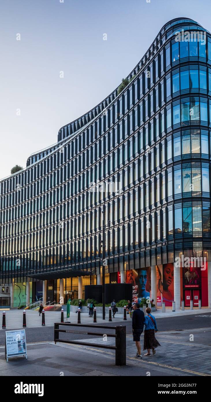 100 Liverpool Street - 100 Liverpool St è un importante centro di sviluppo di uffici nel City of London Financial Center, Architects Hopkins Architects, 2020. Foto Stock