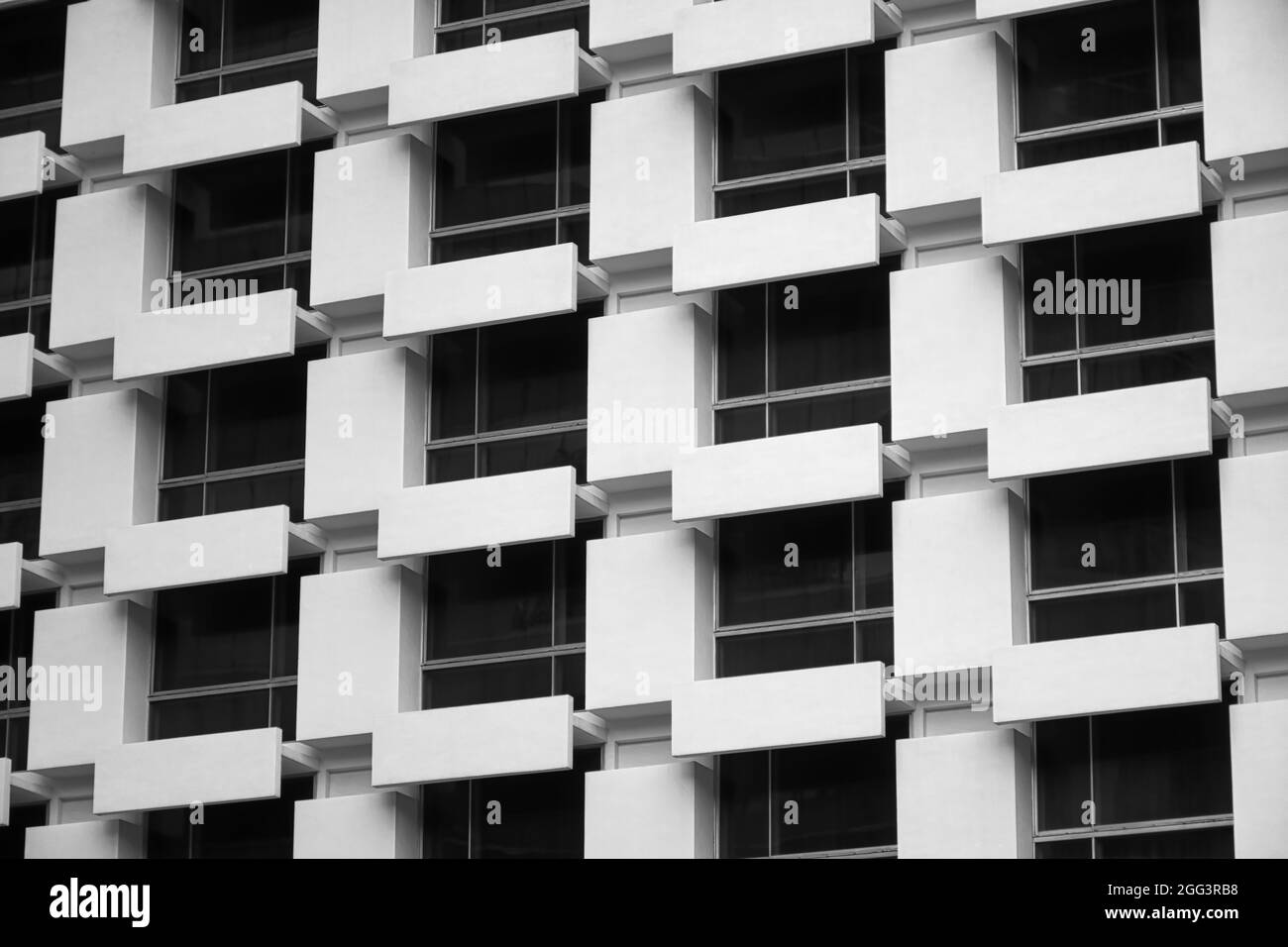 Astratto stile minimalista che riflette l'architettura a Bangkok Foto Stock