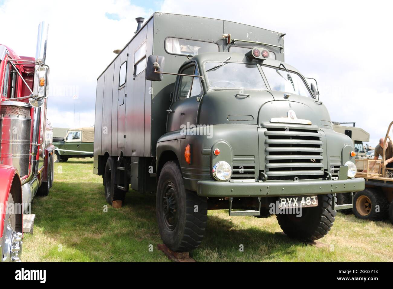 Tanks, Trucks and firewower Show, Rugby, agosto 2021 - Bedford camion. Foto Stock
