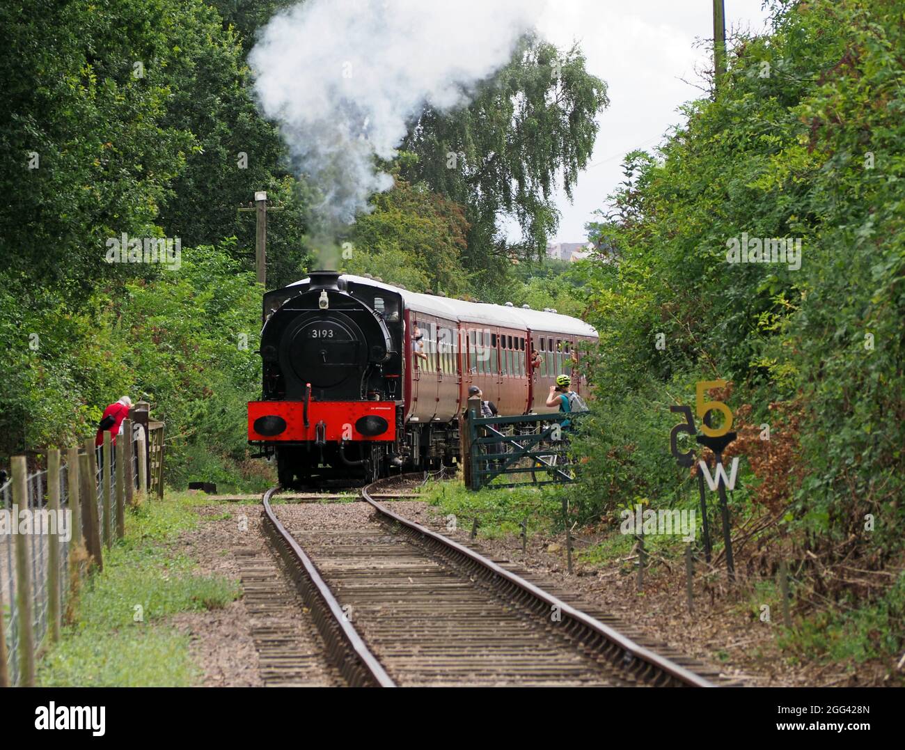 Hunslet 0-4-0 Locomotiva a vapore austerity '3193 Norfolk Regiment' al Northampton and Lamport Railway Summer Gala, agosto 2021 Foto Stock