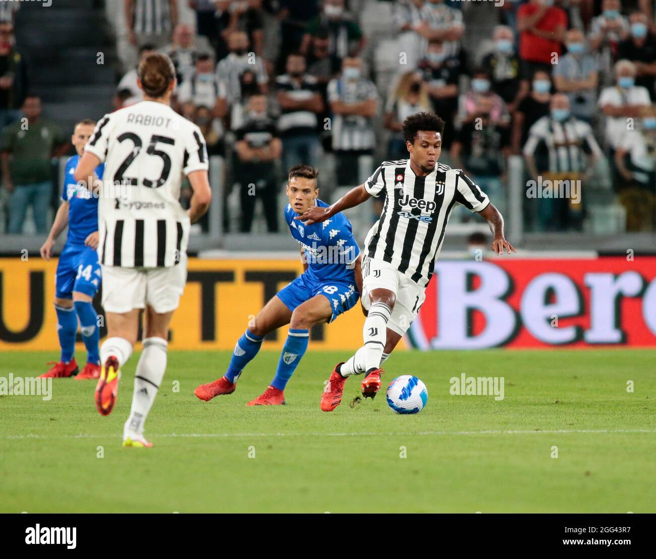 Weston Mckennie (Juventus FC) durante il campionato italiano Serie A football match tra Juventus FC ed Empoli FC il 28 agosto 2021 allo stadio Allianz di Torino - Photo Nderim Kaceli Foto Stock