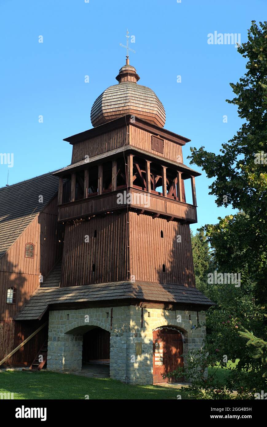 Chiesa articolare in legno a Svaty Kriz, Slovacchia Foto Stock