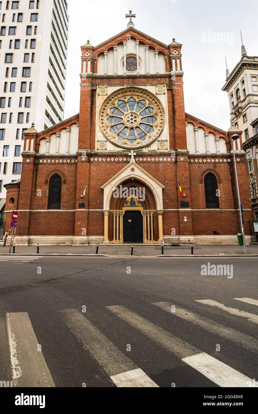 Cattedrale cattolica di San Giuseppe o Catedrala SF. Iosif a Bucarest, Romania Foto Stock