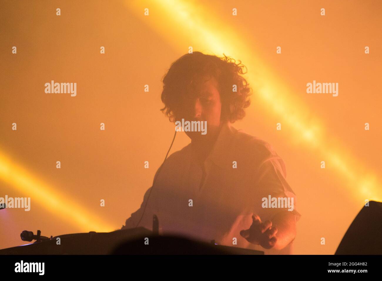 Londra UK 28 agosto 2021. Jamie XX si esibisce dal vivo sul palco di All Points East a Victoria Park a Londra Credit: Glamourstock/Alamy Live News Foto Stock