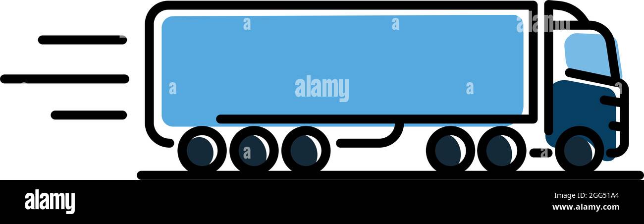 Autocarro Cabover Cargo trasporto camion o camion Illustrazione Vettoriale