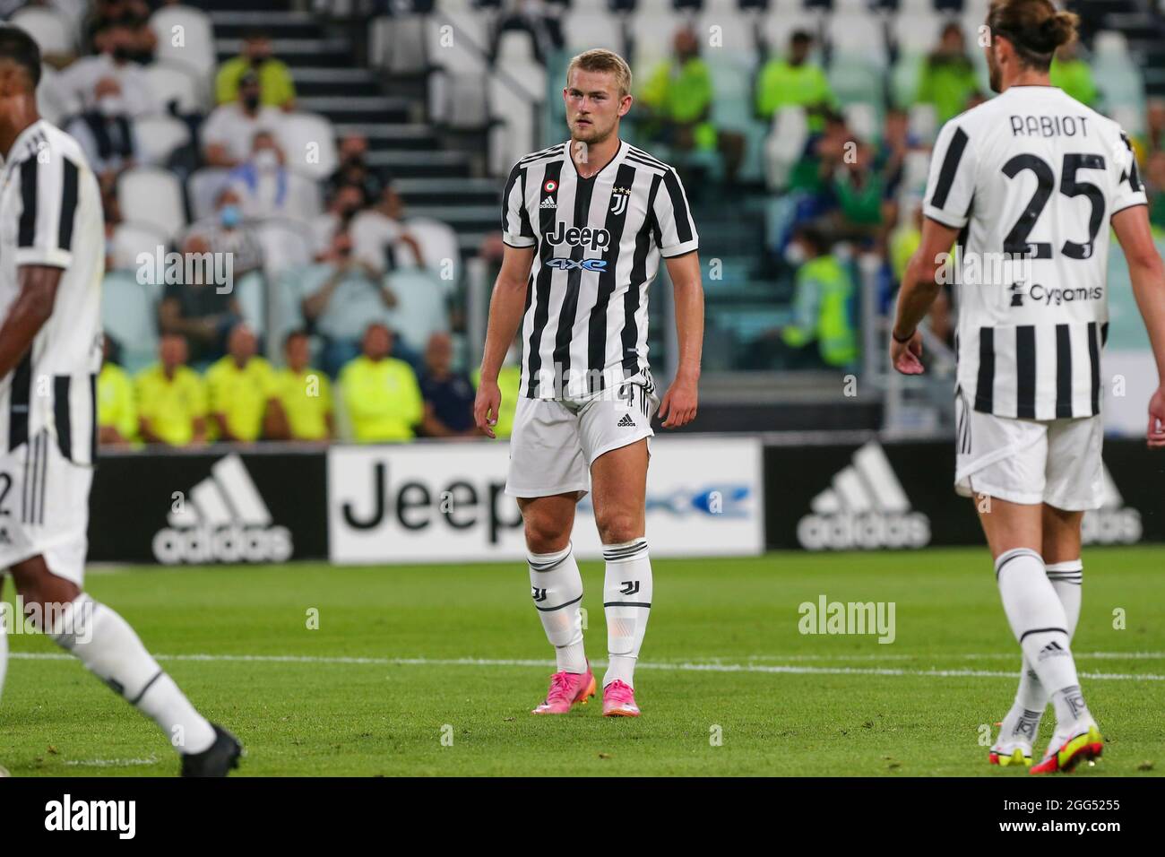 TORINO, 28 AGOSTO 2021. Matthijs De ligt del Juventus FC durante la partita tra Juventus FC ed Empoli FC allo Stadio Allianz. Risultato finale: 0-1. Credit: Massimiliano Ferraro/Medialys Images/Alamy Live News Foto Stock