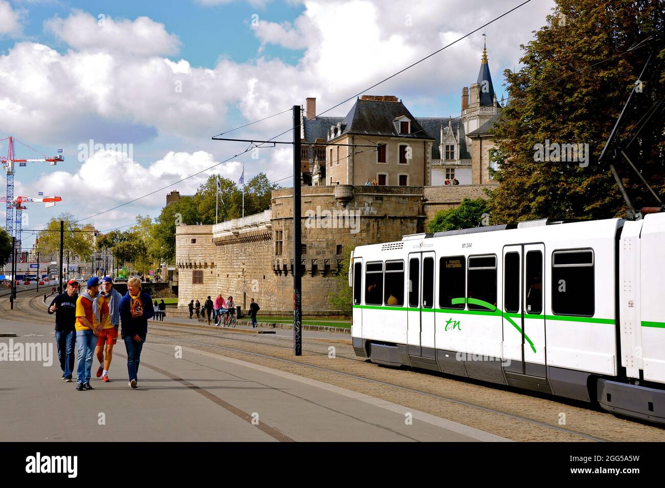 FRANCIA, LOIRA ATLANTICA (44), NANTES, CAPITALE VERDE EUROPEA 2013, IL CASTELLO DEI DUCHI DI BRETAGNA, Foto Stock