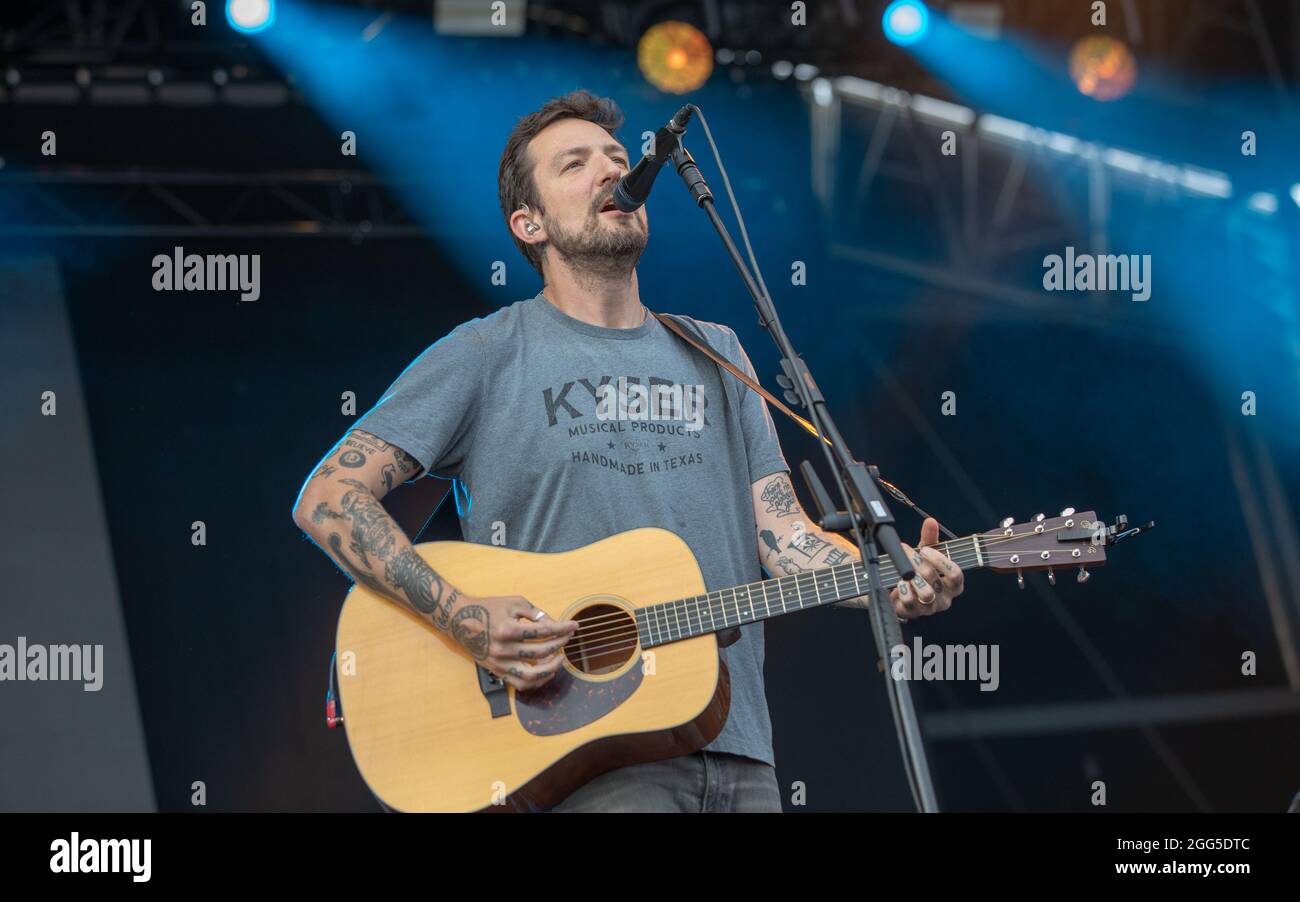 Frank Turner al Victorious Festival 2021, Portsmouth, Hampshire, Regno Unito. 28 agosto 2021. Credit: Charlie Raven/Alamy Live News Foto Stock