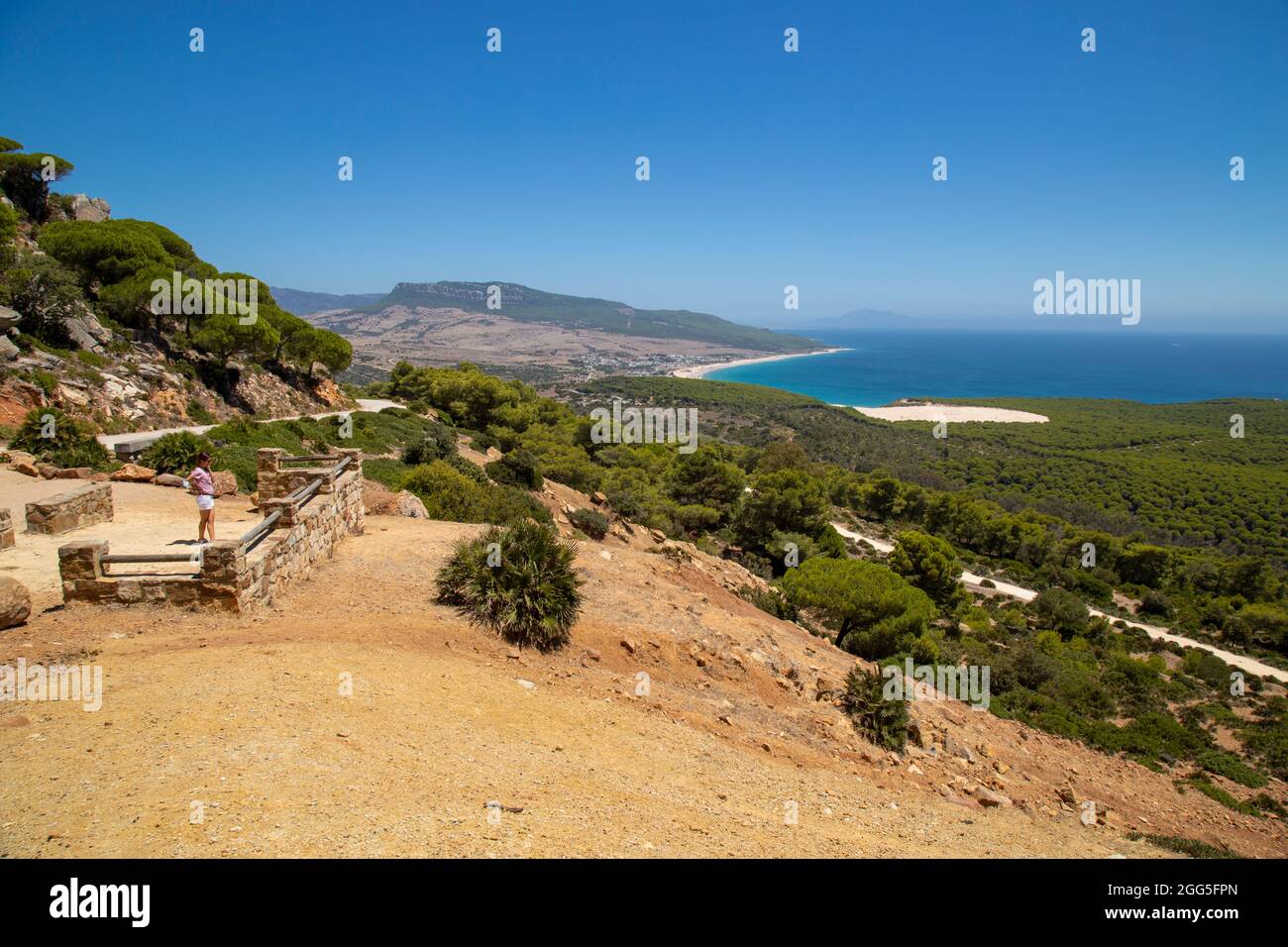 Bolonia Duna visto dal punto di vista si trova sulla costa atlantica della provincia di Cádiz (Spagna) si può vedere l'Africa in giorni limpidi come è in Th Foto Stock