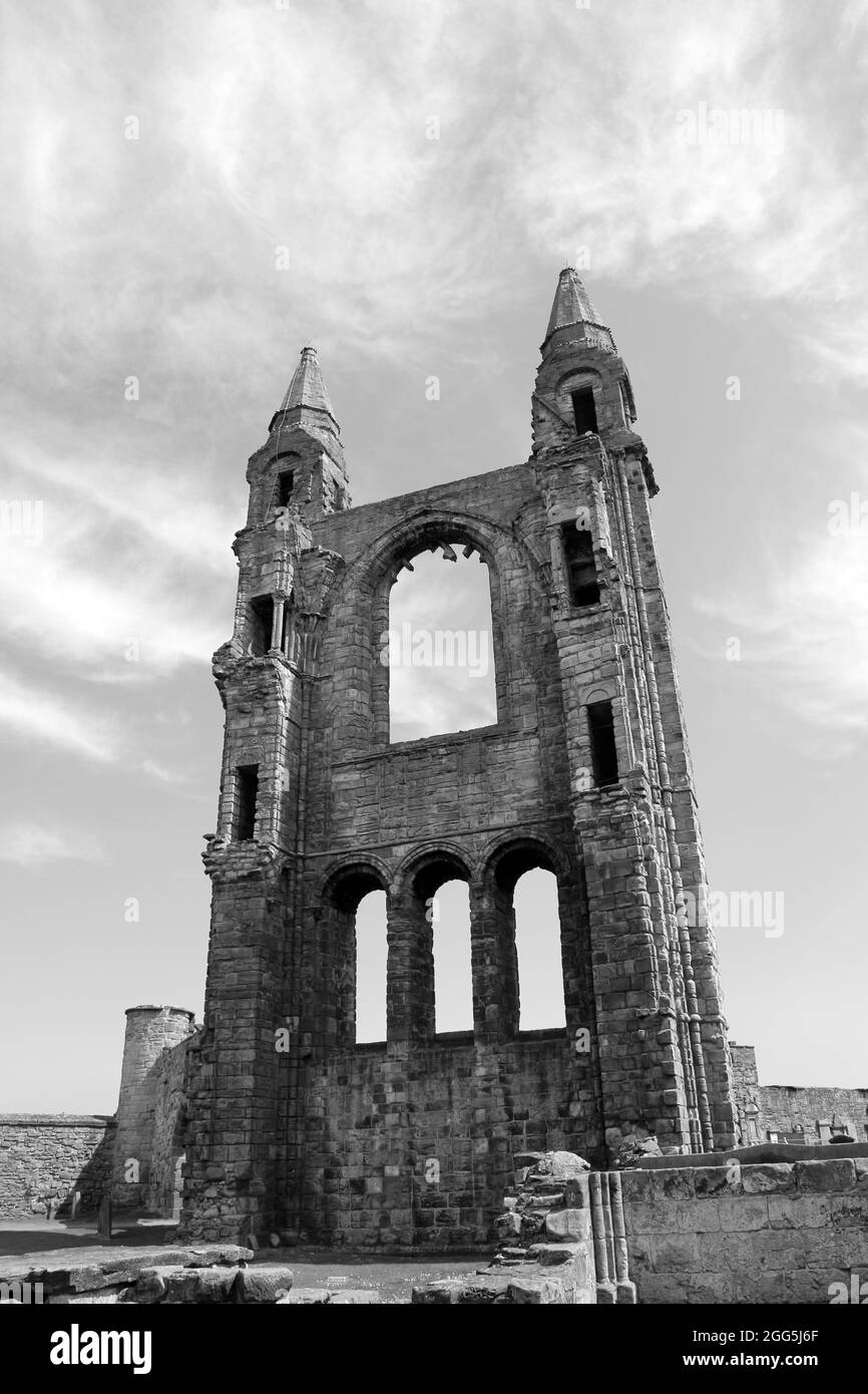Rovina la cattedrale di St Andrews, Scozia Foto Stock