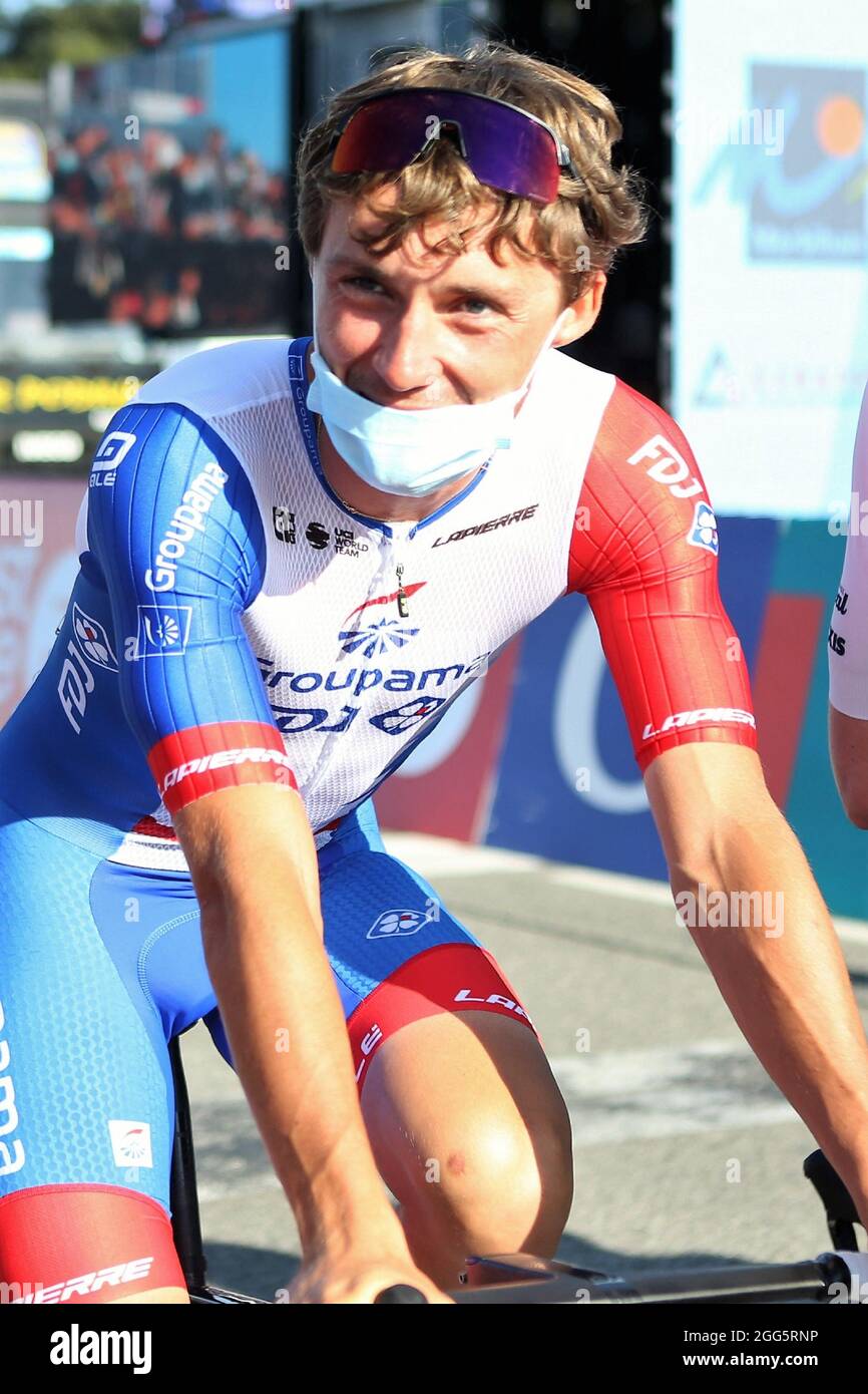 Valentin Madouas di Groupama - FDJ durante la Bretagne Classic Ouest-France, Gran Premio di Plouay il 29 agosto 2021 a Plouay, Francia - Foto Laurent Lairys / ABACAPRESS.COM Foto Stock