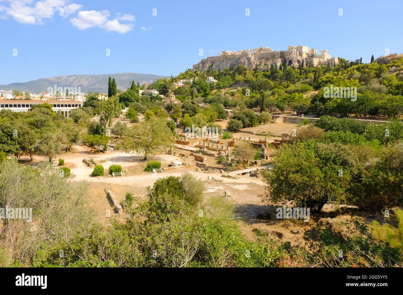 L'Antica Agorà di Atene, Grecia Foto Stock