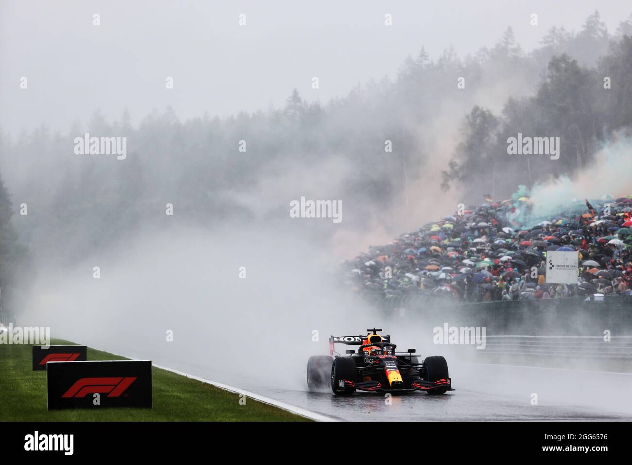 Spa Francorchamps, Belgio. 29 agosto 2021. Max Verstappen (NLD) Red Bull Racing RB16B. 29.08.2021. Formula 1 World Championship, Rd 12, Gran Premio del Belgio, Spa Francorchamps, Belgio, Giorno di gara. Il credito fotografico dovrebbe essere: XPB/Press Association Images. Credit: XPB Images Ltd/Alamy Live News Foto Stock