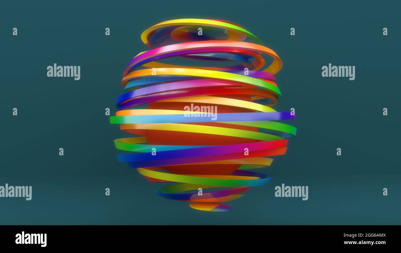 3D render. Scultura astratta sfondo Foto Stock