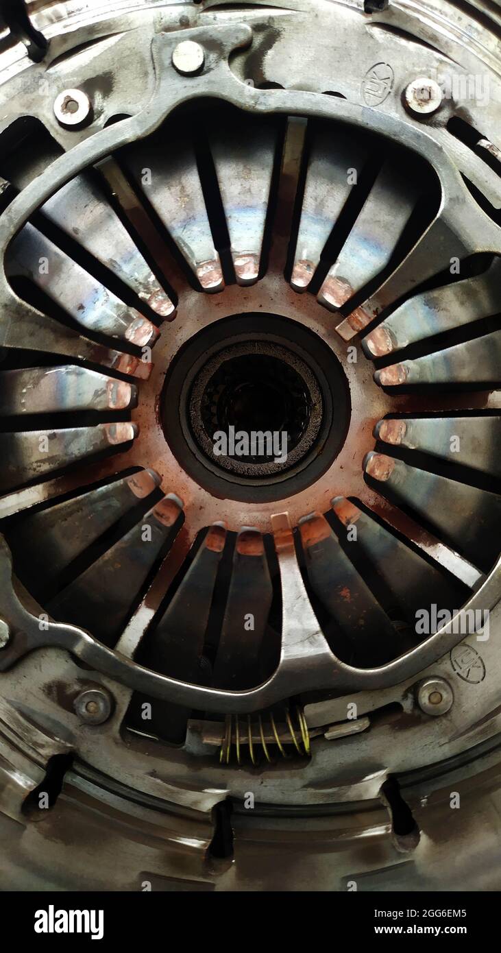 Meccanismo interno del cambio meccanico del motore dell'auto Foto Stock