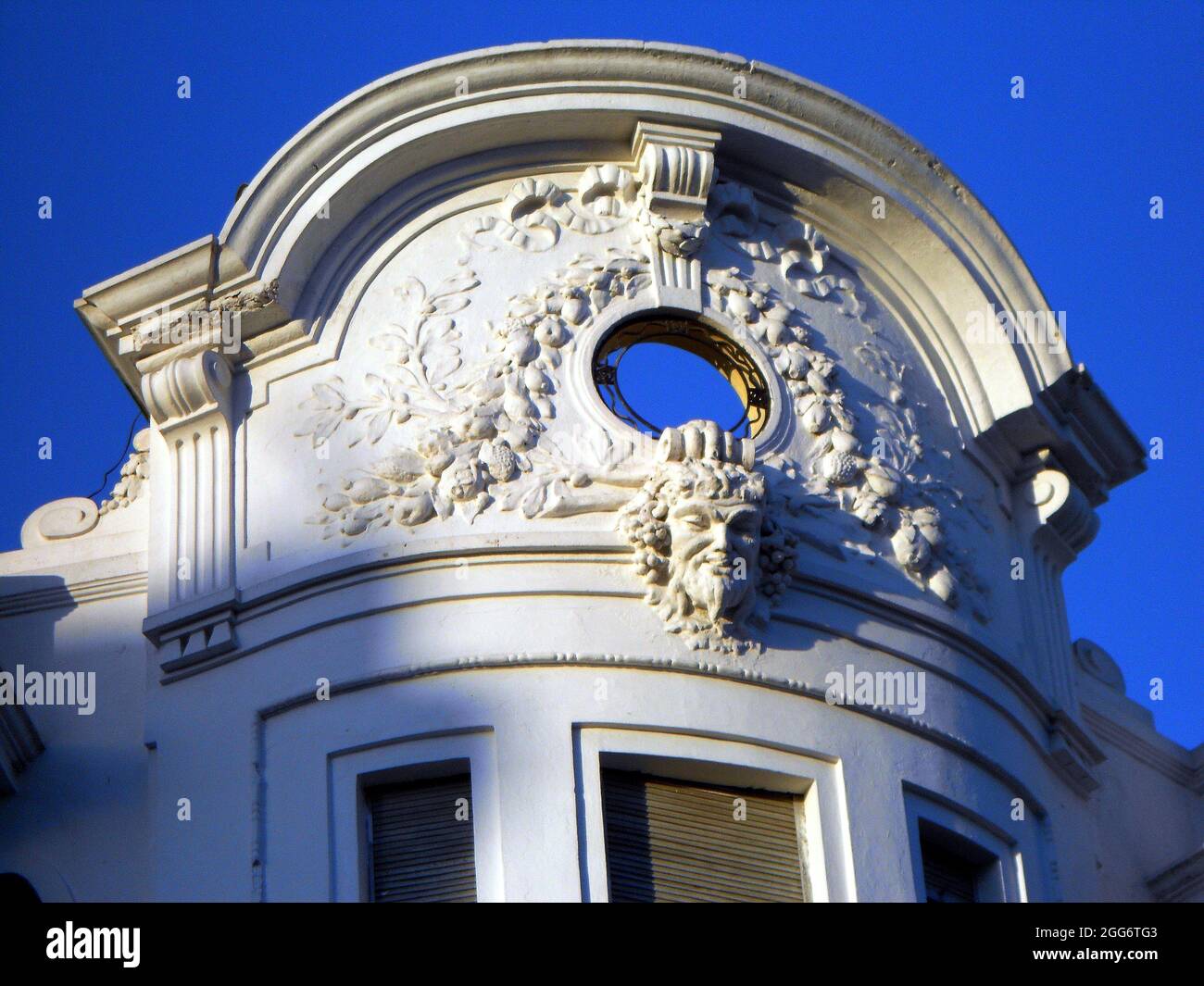 Architettura coloniale boulevard Mohammed V a Casablanca in Marocco Foto Stock