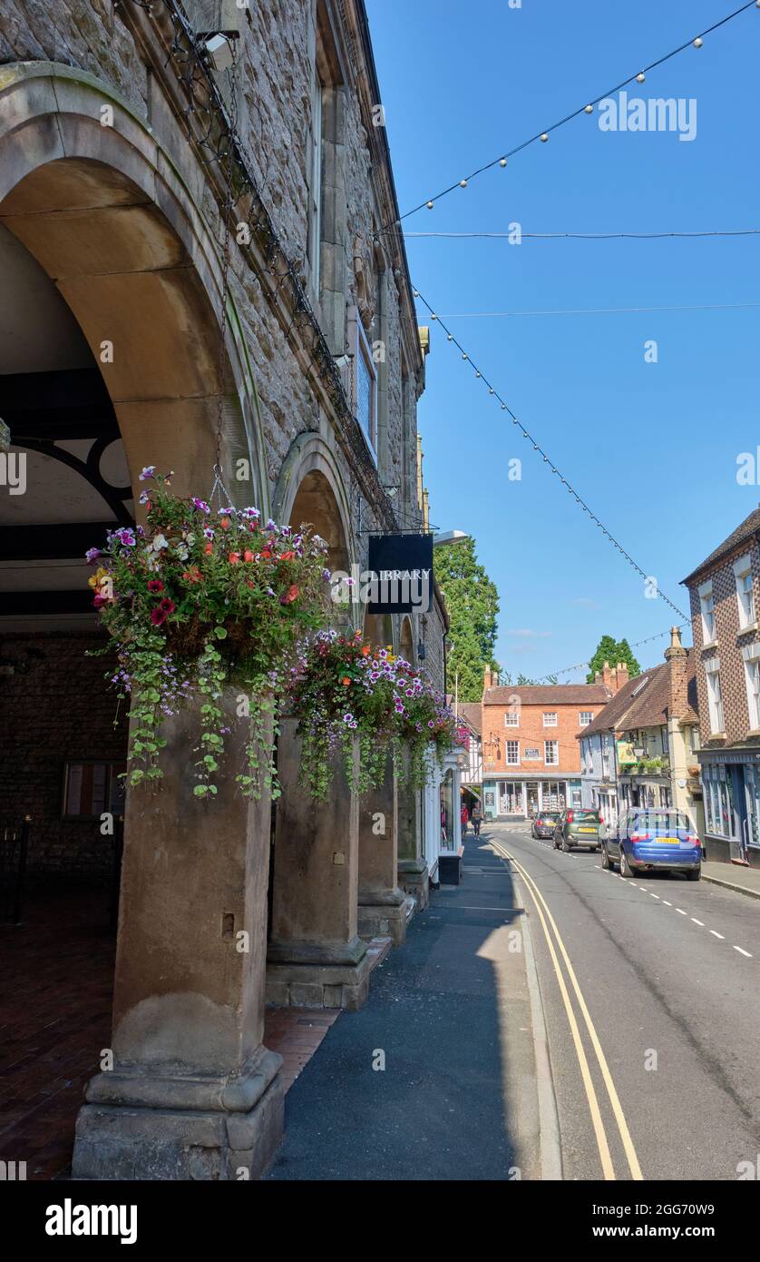 The Library at much Wenlock, Shropshire Foto Stock