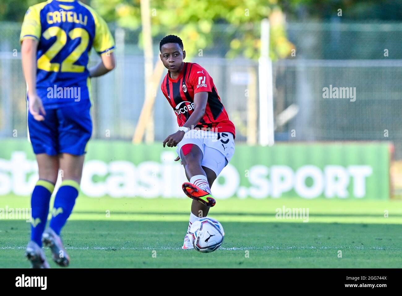 Milano, Italia. 29 agosto 2021. Durante la serie femminile UNA partita tra AC Milan e Hellas Verona al Vismara Sports Center di Milano, Italia credito: SPP Sport Press Photo. /Alamy Live News Foto Stock