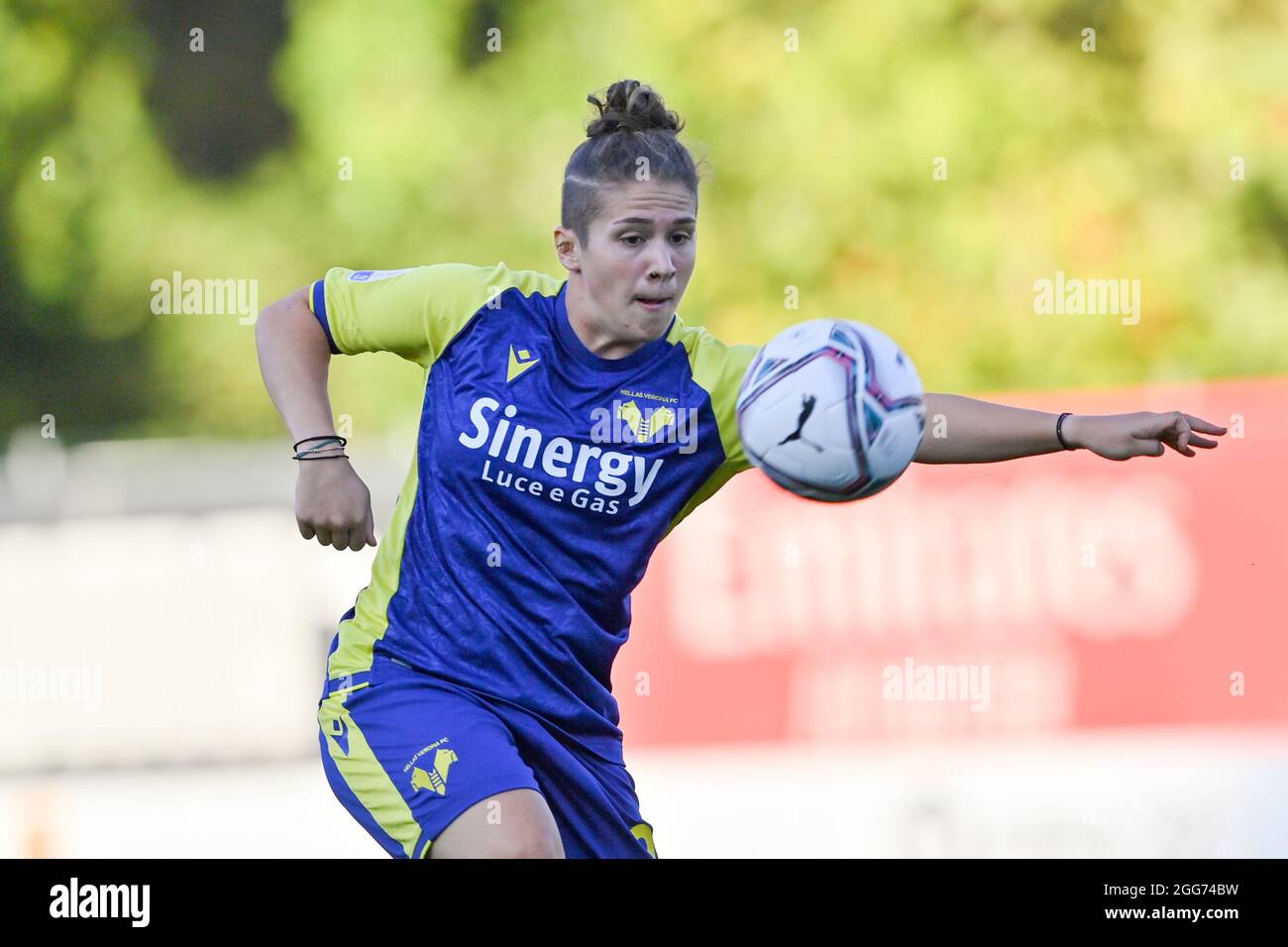 Milano, Italia. 29 agosto 2021. Caterina Ambrosi (#25 Hellas Verona) durante la serie femminile UNA partita tra AC Milan e Hellas Verona al Vismara Sports Center di Milano, Italia credito: SPP Sport Press Photo. /Alamy Live News Foto Stock