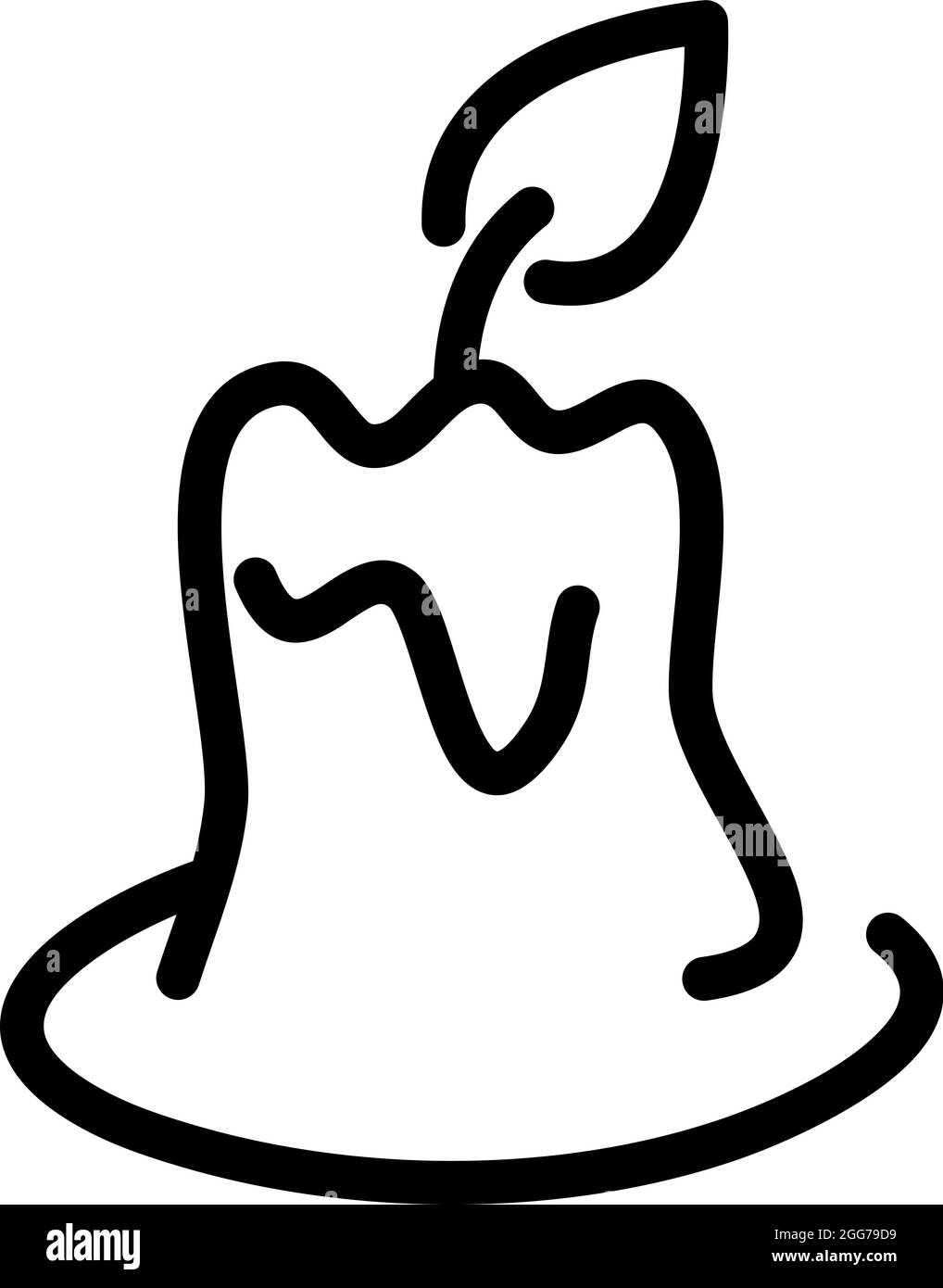 Chiesa candela, icona illustrazione, vettore su sfondo bianco Illustrazione Vettoriale