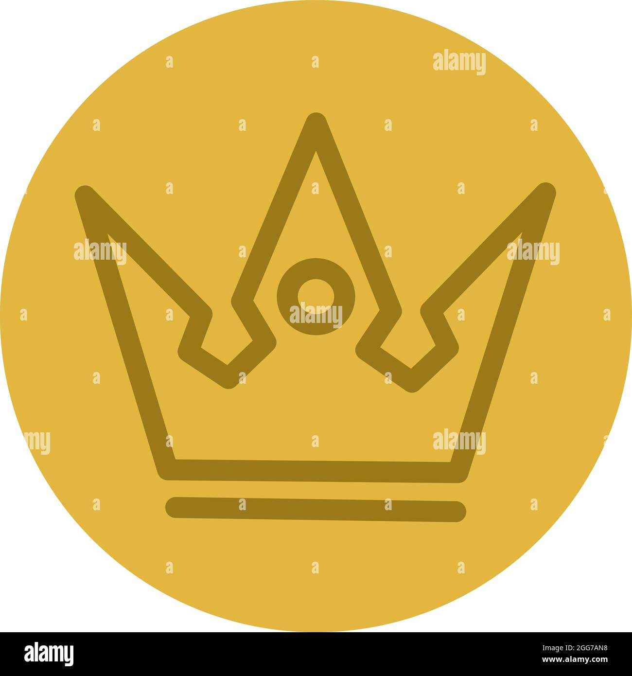 Corona lucida, illustrazione di icone, vettore su sfondo bianco Illustrazione Vettoriale