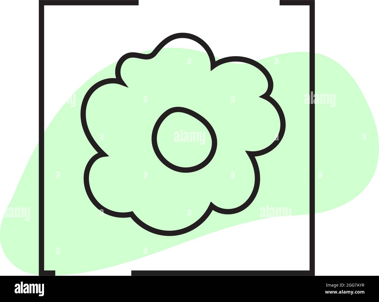 Piccolo fiore del bambino, illustrazione dell'icona, vettore su sfondo bianco Illustrazione Vettoriale