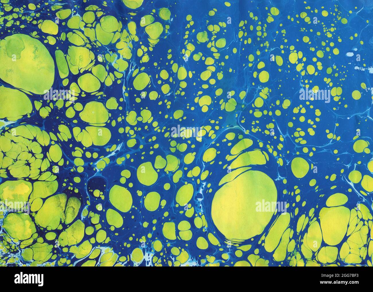 Abstract blu e sfondo giallo Foto Stock