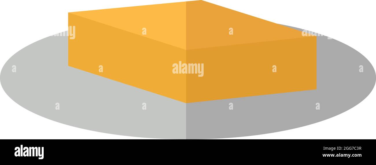 Blocco di burro, icona illustrazione, vettore su sfondo bianco Illustrazione Vettoriale