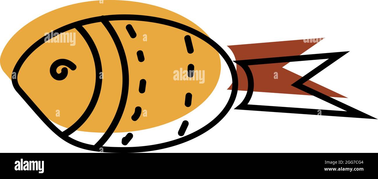 Acquario pesce, icona illustrazione, vettore su sfondo bianco Illustrazione Vettoriale