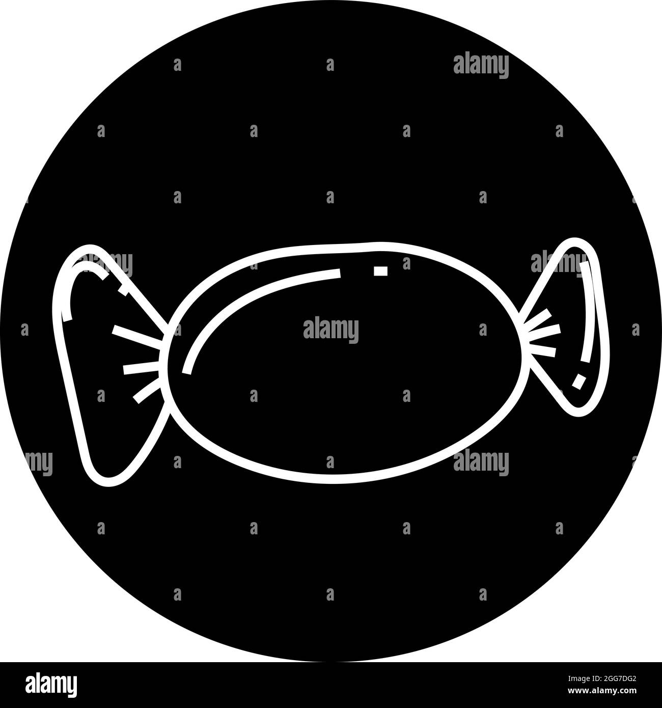 Piccola caramella dolce, icona illustrazione, vettore su sfondo bianco Illustrazione Vettoriale