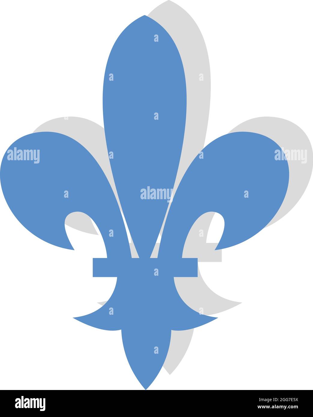 Giglio francese, illustrazione icona, vettore su sfondo bianco Illustrazione Vettoriale