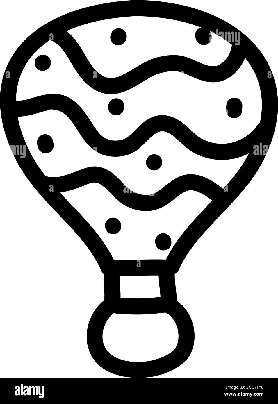 Giostre con baldacchino ad aria calda, illustrazione di icone, vettore su sfondo bianco Illustrazione Vettoriale