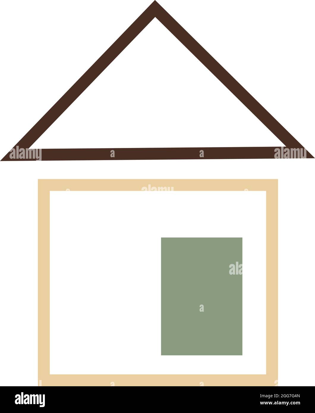 Casa sul lago, icona illustrazione, vettore su sfondo bianco Illustrazione Vettoriale