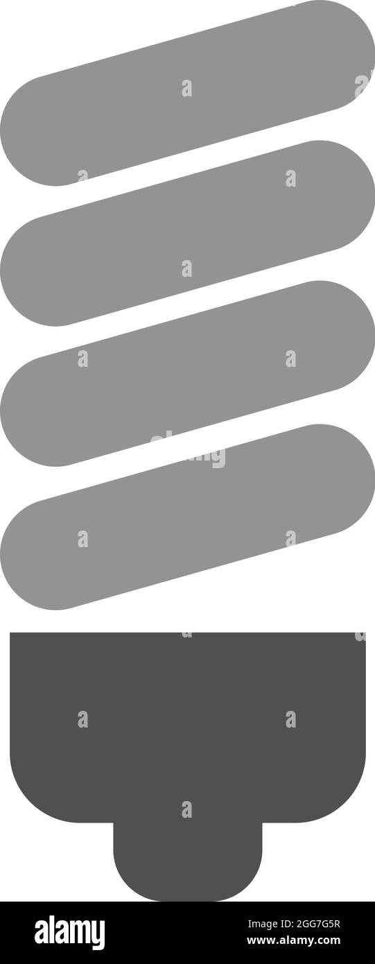 Lampadina a spirale, illustrazione di icone, vettore su sfondo bianco Illustrazione Vettoriale