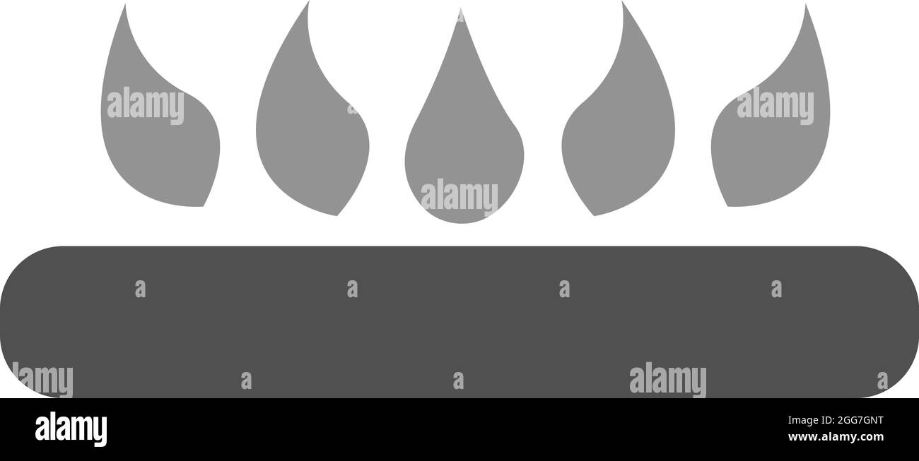 Gas di combustione, illustrazione di icone, vettore su sfondo bianco Illustrazione Vettoriale
