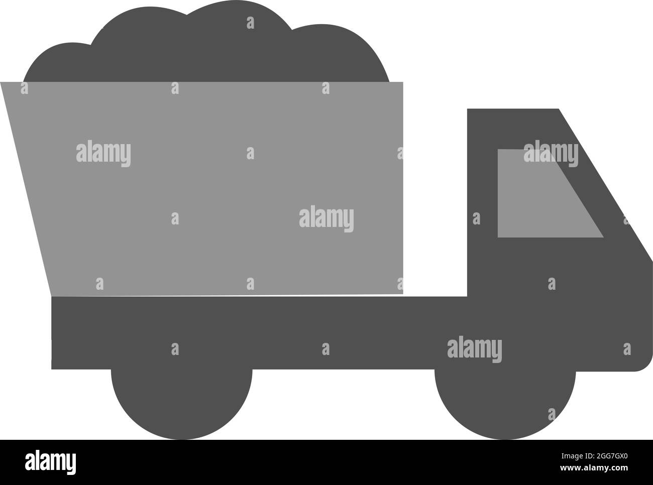 Veicolo in cemento grigio, illustrazione di icone, vettore su sfondo bianco Illustrazione Vettoriale