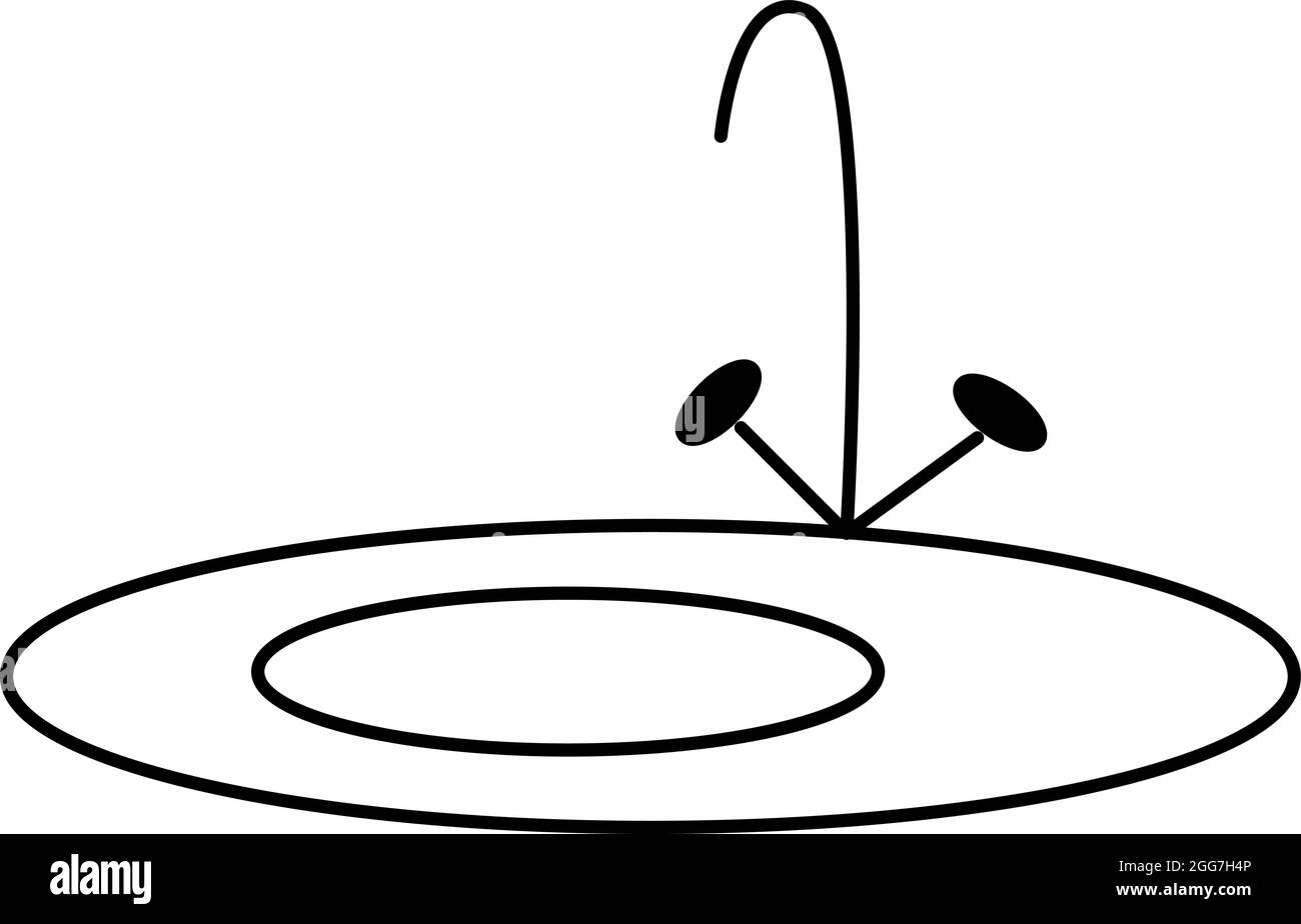 Lavandino da cucina, illustrazione di icone, vettore su sfondo bianco Illustrazione Vettoriale
